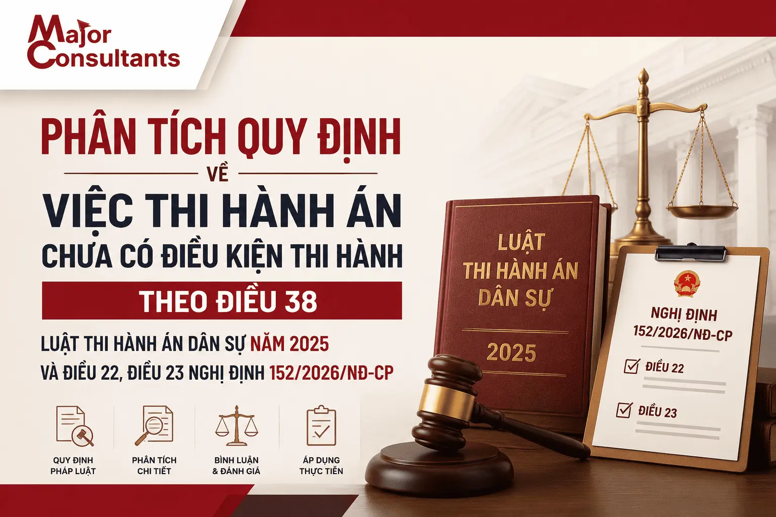 PHÂN TÍCH QUY ĐỊNH VỀ VIỆC THI HÀNH ÁN CHƯA CÓ ĐIỀU KIỆN THI HÀNH THEO ĐIỀU 38 LUẬT THI HÀNH ÁN DÂN SỰ NĂM 2025 VÀ ĐIỀU 22, ĐIỀU 23 NGHỊ ĐỊNH 152/2026/NĐ-CP