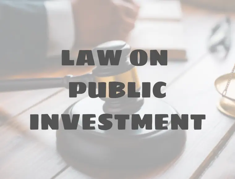 LAW  ON PUBLIC INVESTMENT