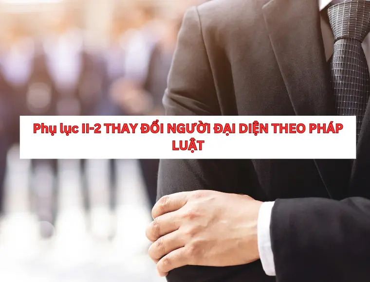 Phụ Lục II-2 Thay Đổi Người Đại Diện Theo Pháp Luật
