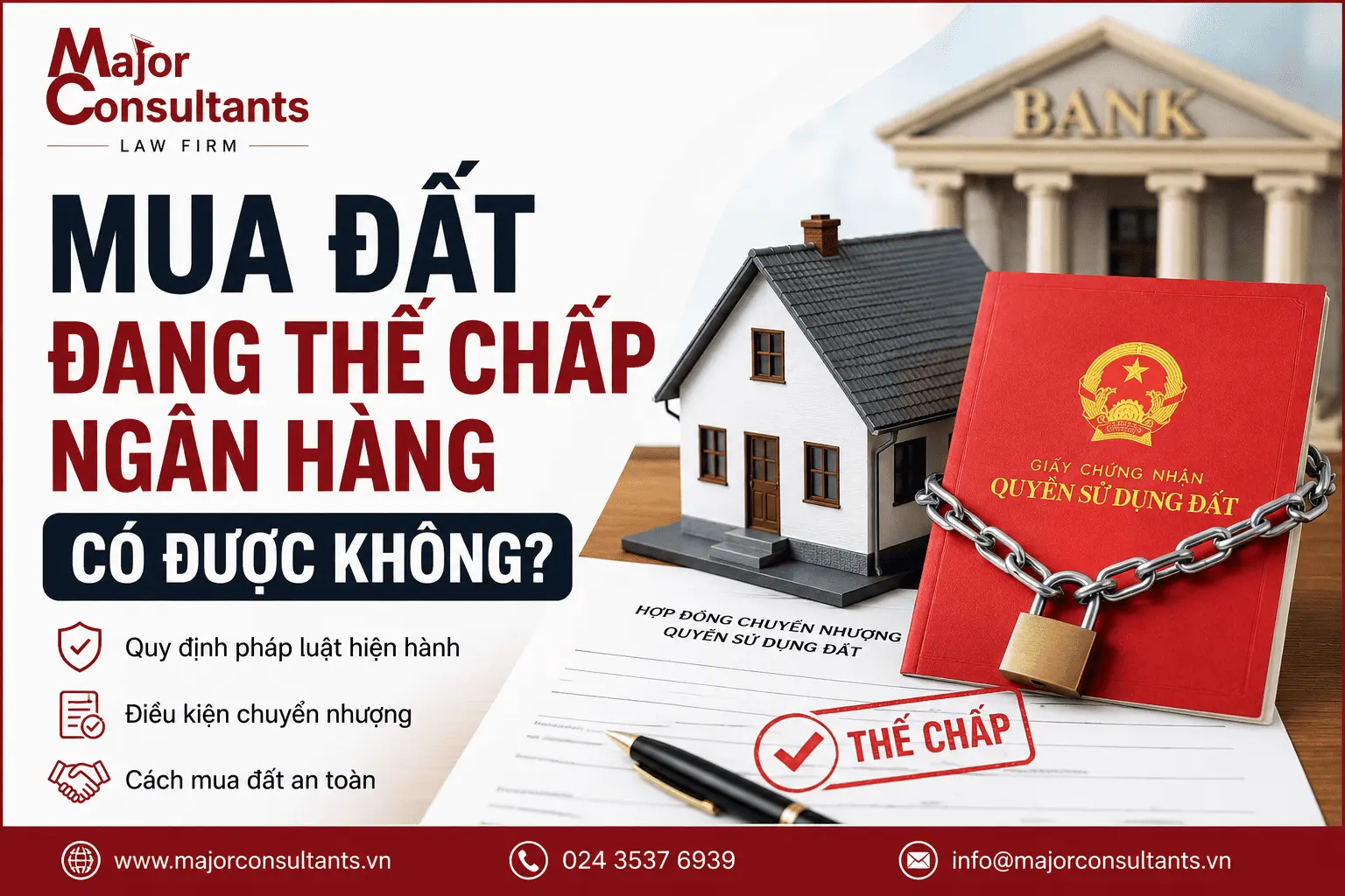 MUA ĐẤT ĐANG THẾ CHẤP NGÂN HÀNG CÓ ĐƯỢC KHÔNG?