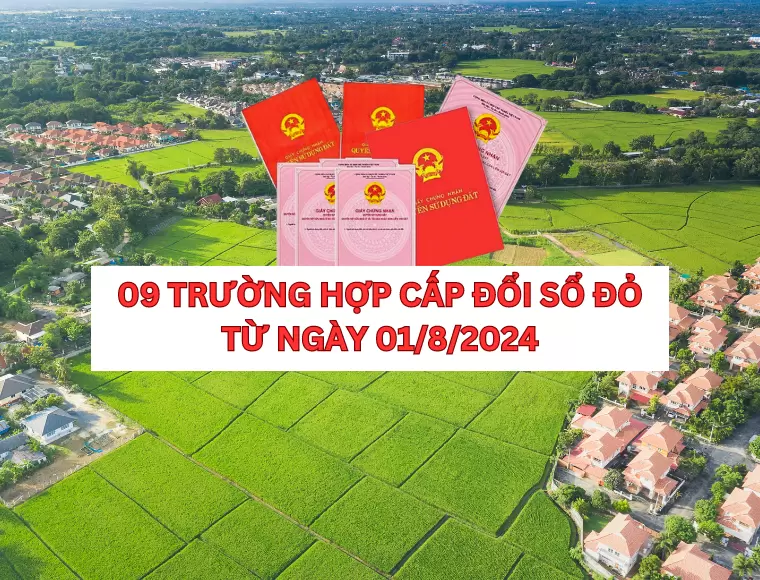 09 Trường Hợp Cấp Đổi Sổ Mới Từ 01/08/2024