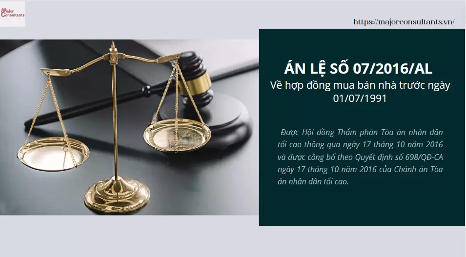 Án Lệ Số 07/2016/AL