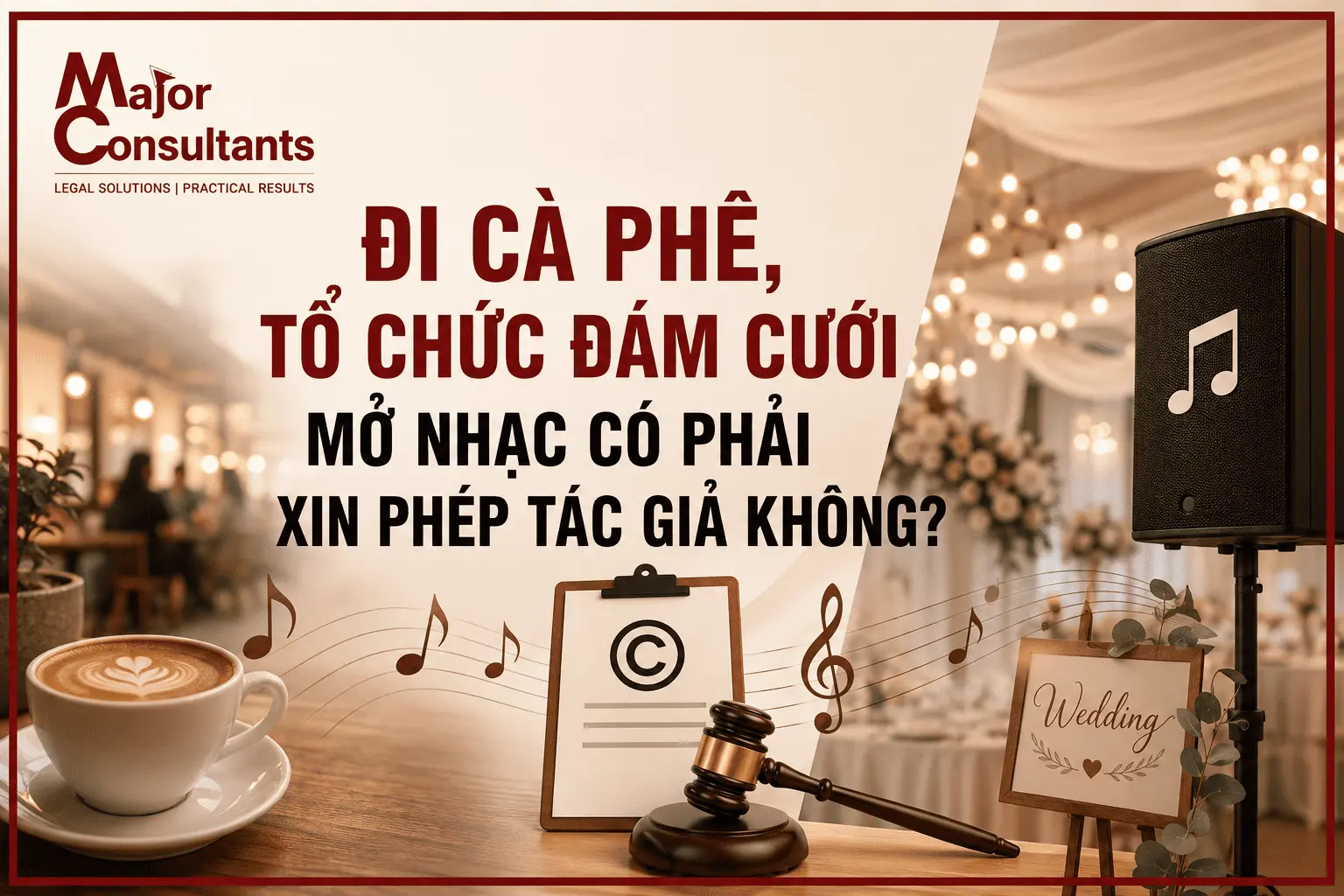 ĐI CÀ PHÊ, TỔ CHỨC ĐÁM CƯỚI MỞ NHẠC CÓ PHẢI XIN PHÉP TÁC GIẢ KHÔNG?