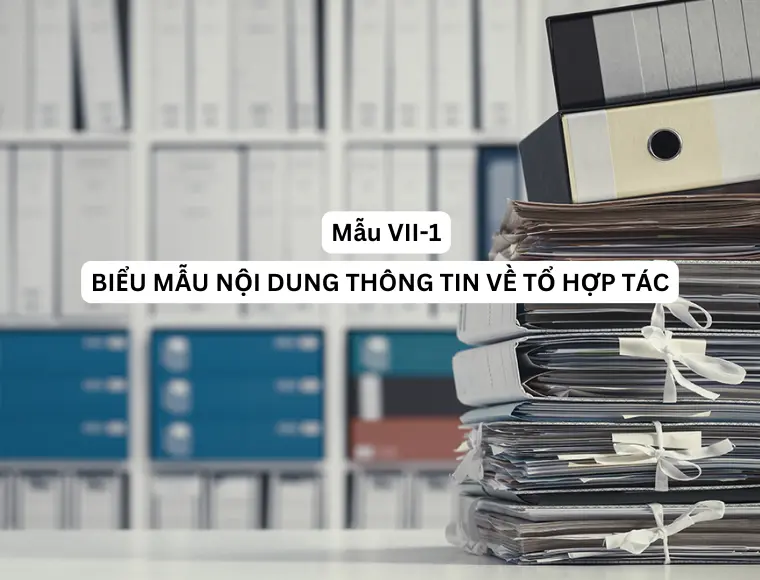Mẫu VII-1 Mẫu biểu nội dung thông tin về tổ hợp tác