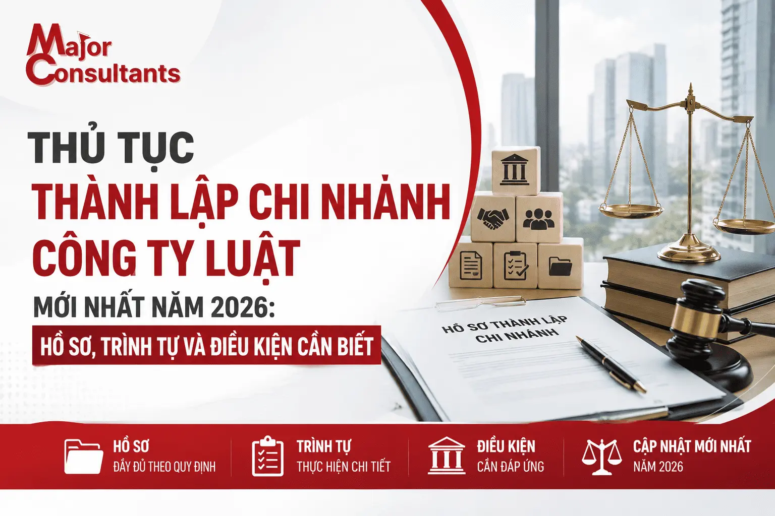 THỦ TỤC THÀNH LẬP CHI NHÁNH CÔNG TY LUẬT MỚI NHẤT NĂM 2026: HỒ SƠ, TRÌNH TỰ VÀ ĐIỀU KIỆN CẦN BIẾT