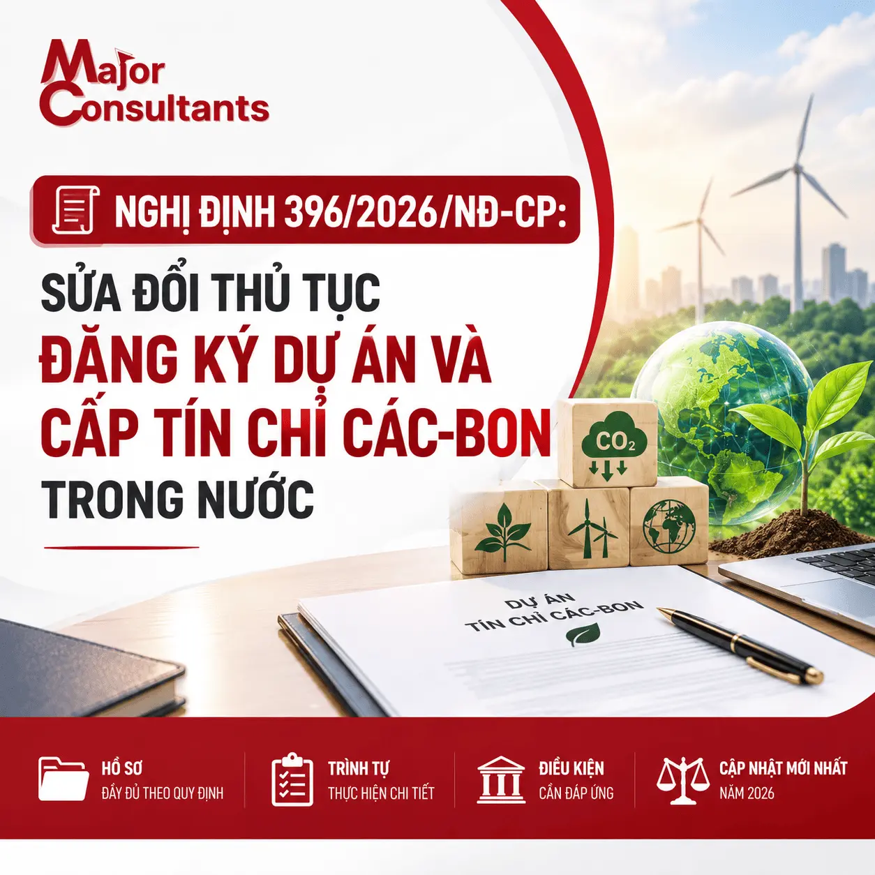 NGHỊ ĐỊNH 396/2026/NĐ-CP: SỬA ĐỔI THỦ TỤC ĐĂNG KÝ DỰ ÁN VÀ CẤP TÍN CHỈ CÁC-BON TRONG NƯỚC