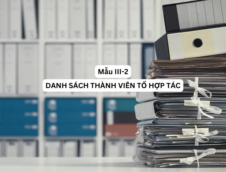 Mẫu III-2 Danh Sách Thành Viên Tổ Hợp Tác